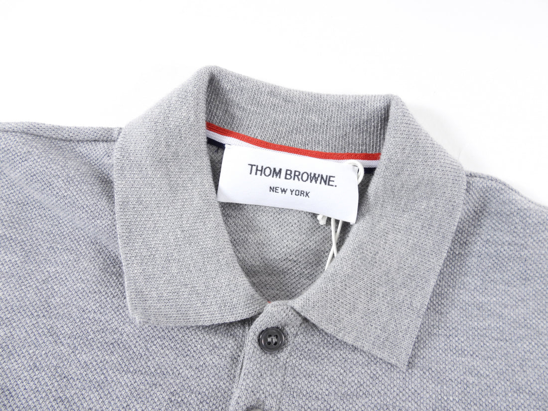 Thom Browne Grey Classic Polo Shirt - 6