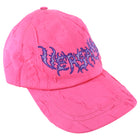 Versace Pink Satin Graffiti Logo Baseball Cap Hat