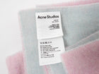 Acne Studios Large Pink and Blue Logo Scarf