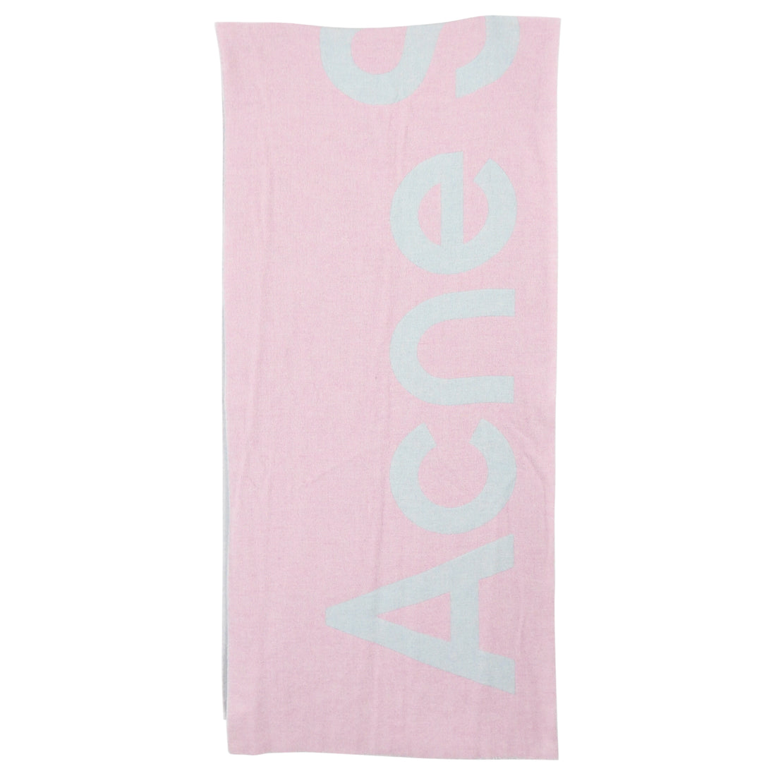 Acne Studios Large Pink and Blue Logo Scarf