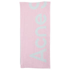 Acne Studios Large Pink and Blue Logo Scarf