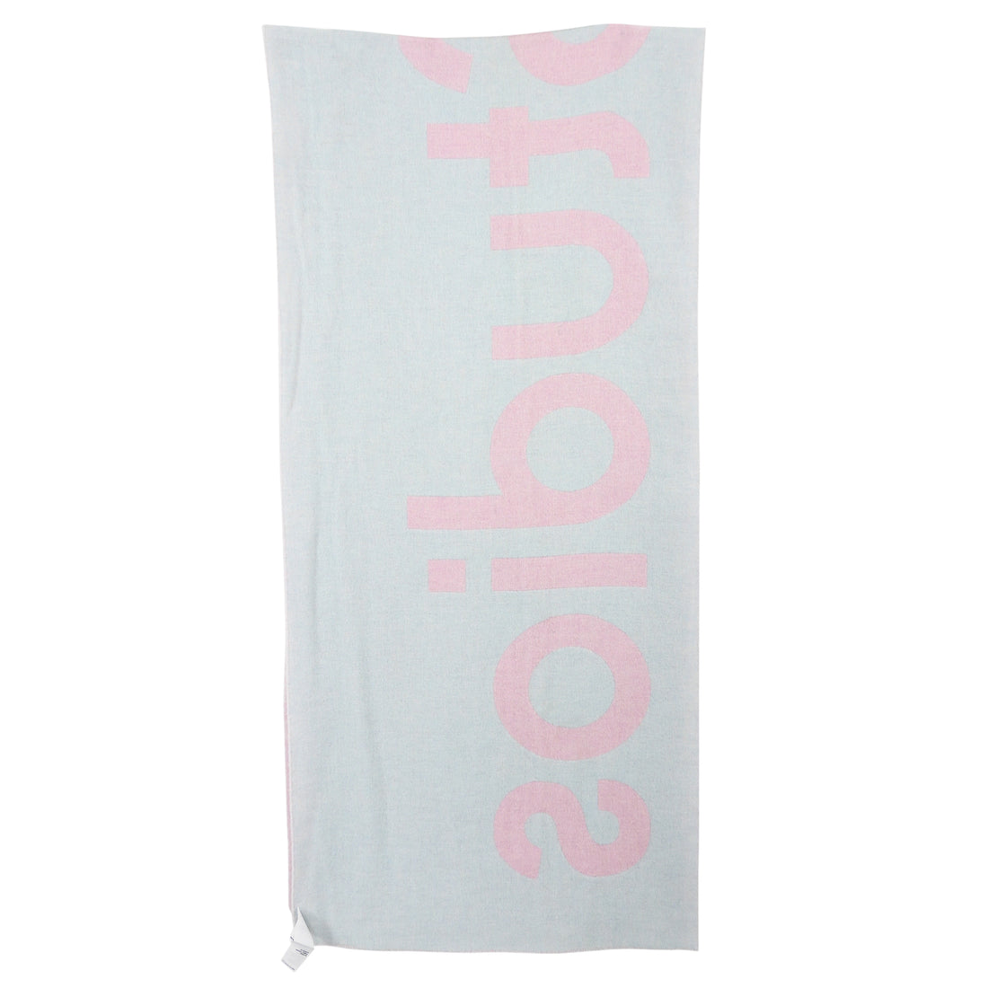 Acne Studios Large Pink and Blue Logo Scarf