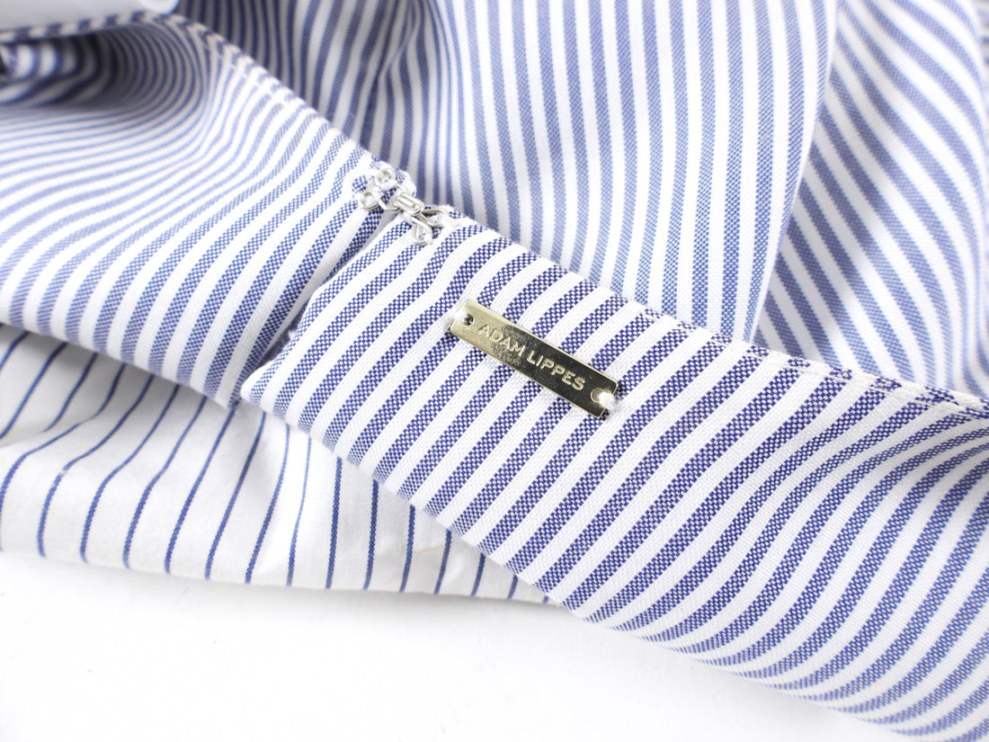 Adam Lippes Stripe Cotton Bib Detail Shirt - 4