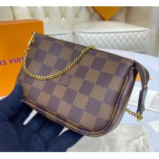 Louis Vuitton Damier Ebene Mini Pochette Accessoires N58009-brown