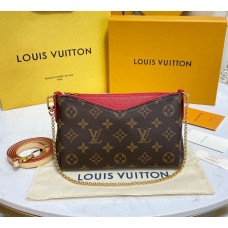 Louis Vuitton Monogram Canvas Pallas Clutch M41638-red