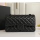 Chanel Small Classic Flap Bag in Black Lambskin with black hardware