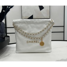 Chanel 22 Small Handbag C3260A-white