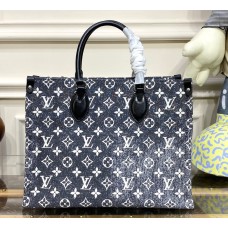 Louis Vuitton Denim Jacquard OnTheGo MM M46448-gray