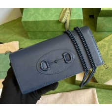 Gucci Horsebit 1955 Wallet With Chain GU621892L-dark-blue
