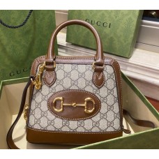 Gucci Horsebit 1955 Mini Top Handle Bag GU640716C-brown