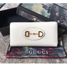 Gucci Horsebit 1955 Zip Around Wallet GU-W621889L-cream