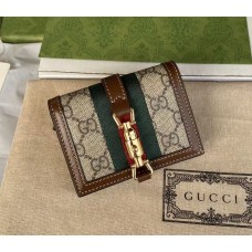 Gucci Jackie 1961 card case wallet GU-W645536C-brown