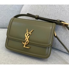 Saint Laurent Solferino Small Satchel In Box Leather YSL634306-green