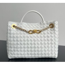 Bottega Veneta Medium Andiamo With Chain B786009-white
