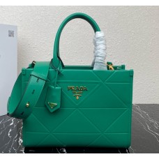 Prada Small Leather Prada Symbole bag with topstitching PD1BA379-green