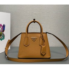 Prada Double Saffiano leather mini bag PD1BG443-light-brown