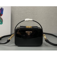 Prada Odette patent leather mini bag PD1BH206-black