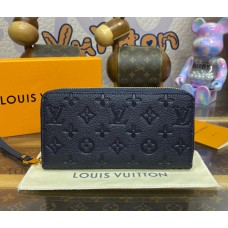 Louis Vuitton Monogram Empreinte Leather Zippy Wallet M62121-dark-blue