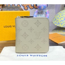 Louis Vuitton Mahina Leather Zippy Compact Wallet M81558-gray