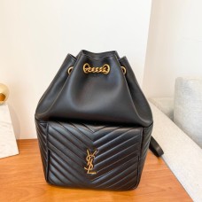 Saint Laurent Joe Backpack In Lambskin YSL672609-black