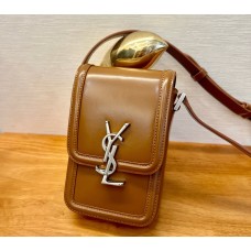 Saint Laurent Solferino mini bag in smooth leather YSL753963-caramel