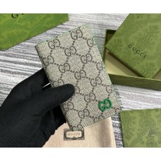 Gucci leather interior GG long card case GUW768249-green