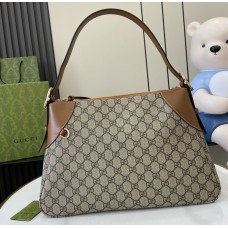 Gucci GG Emblem large shoulder bag GU815217-CA-brown