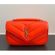 Saint Laurent LOULOU MINI in lambskin YSL821749-orange