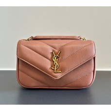 Saint Laurent LOULOU MINI in lambskin YSL821749-pink