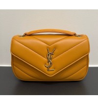 Saint Laurent LOULOU MINI in lambskin YSL821749-yellow
