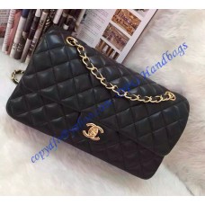 Chanel Small Classic Flap Bag in Black Lambskin with golden hardware Chanel Small Classic Flap Bag in Black Lambskin with golden hardware