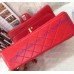 Chanel Small Classic Flap Bag in Red Lambskin with golden hardware