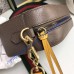 GG Supreme messenger bag with Brown and Yellow Leather Trim