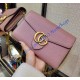 Gucci GG Marmont Pink Leather Mini Chain Bag