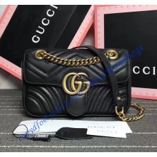 Gucci Mini GG Marmont Matelasse Shoulder Bag Black Gucci Mini GG Marmont Matelasse Shoulder Bag Black