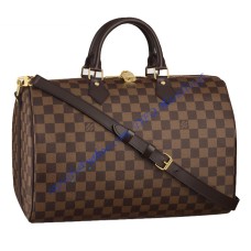 Louis Vuitton Damier Ebene Speedy 35cm with shoulder strap bandouliere N41182