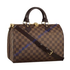 Louis Vuitton Damier Ebene Speedy 30cm with shoulder strap bandouliere N41183