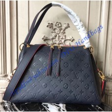 Louis Vuitton Monogram Empreinte Leather Ponthieu PM Navy Blue