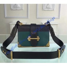 Prada Cahier Bag Green and Black