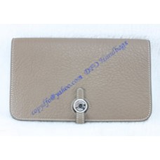 Hermes Dogon Combined Wallet HW508 gray