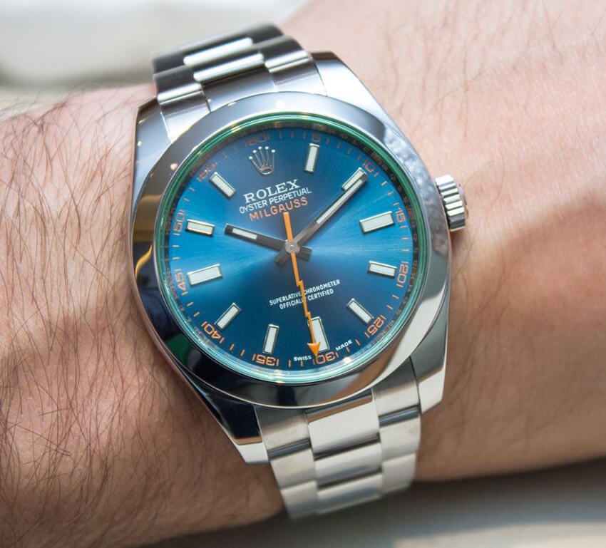 Blue Rolex Replica Milgauss 116400GV Z-Blue Dial in Oystersteel