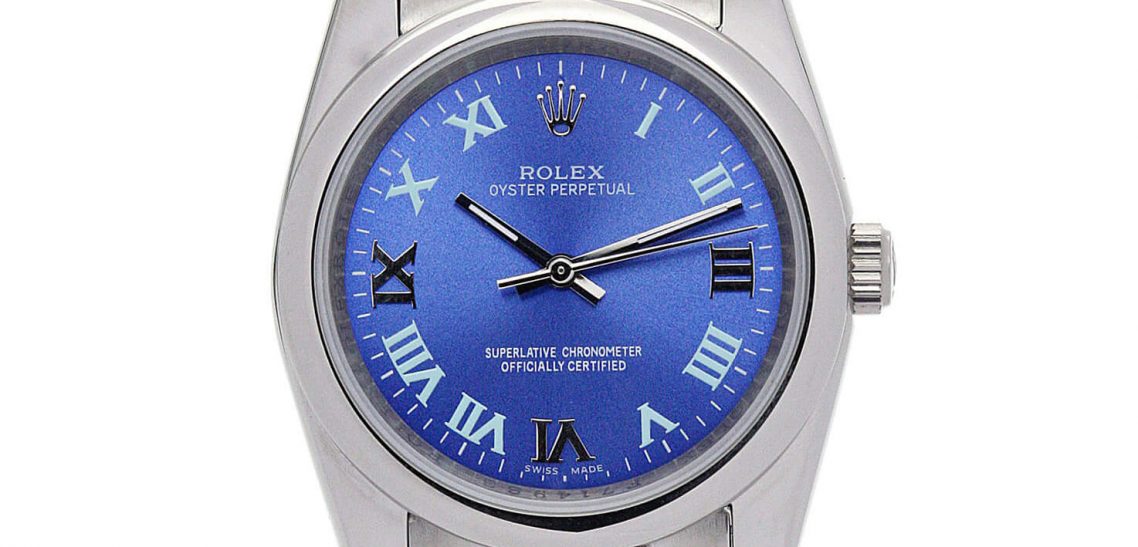 Blue Watch Replica Rolex Oyster Perpetual 177200