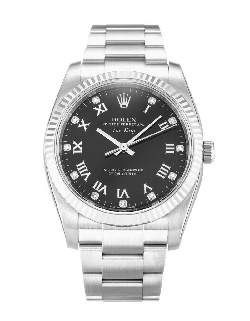 Replica Rolex Air-King 114234 34mm Black Dial-