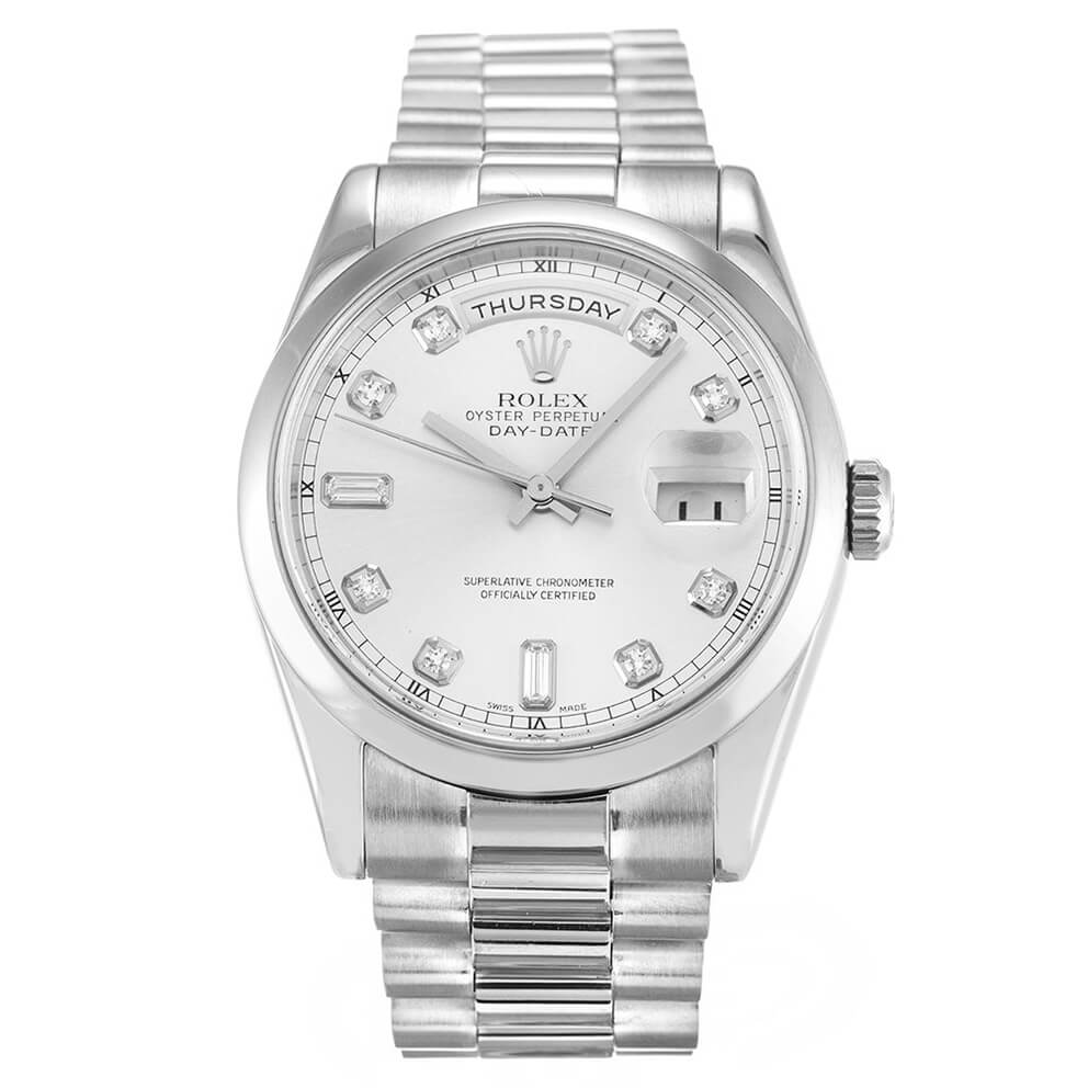 Replica Rolex DayDate 118209 Silver Dial