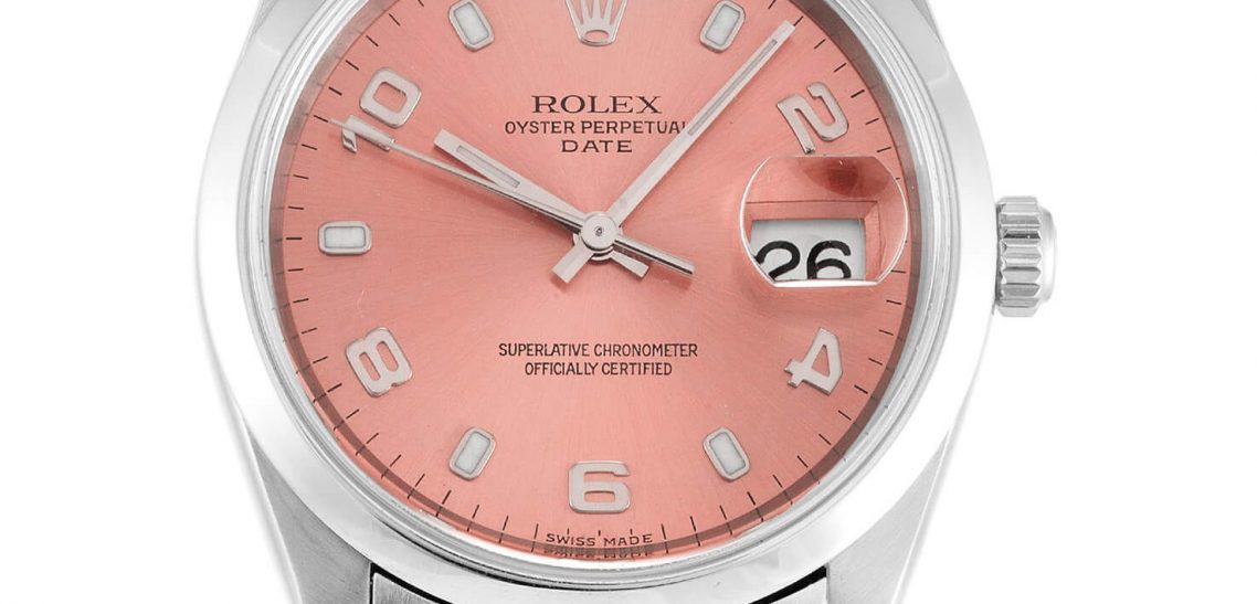 Rolex Replica Oyster Perpetual Date 15200 Salmon Dial